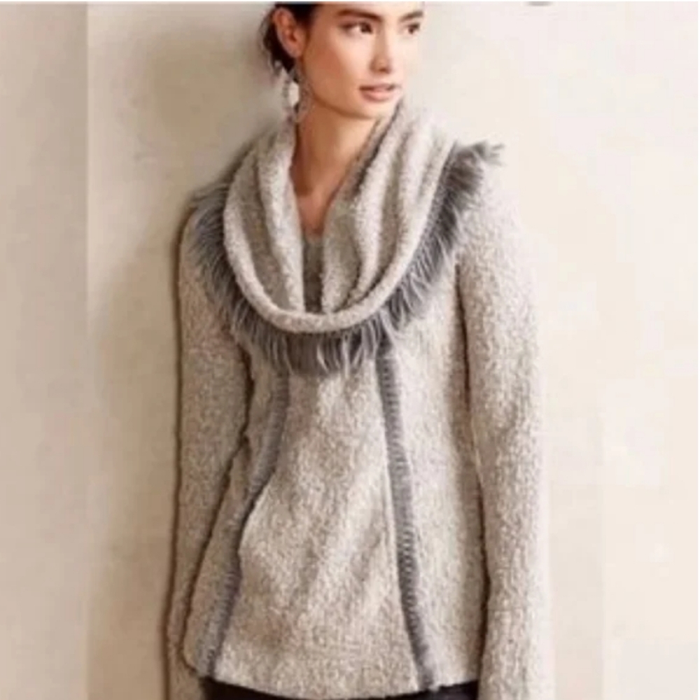 Anthropologie Angel of the North Cowl neck Sweater M